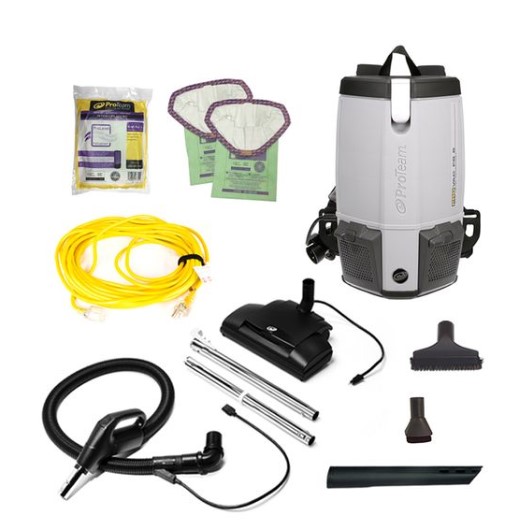 ProTeam® ProVac FS 6™ 6 qt. Backpack Vacuum w/Power Nozzle Tool Kit